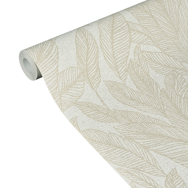 CosmoLiving Papier peint intissé GOLDEN FERN beige clair
