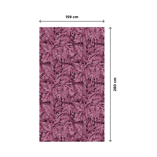 CosmoLiving Papier peint panoramique L PALMA MAGENTA 159 x 280 cm
