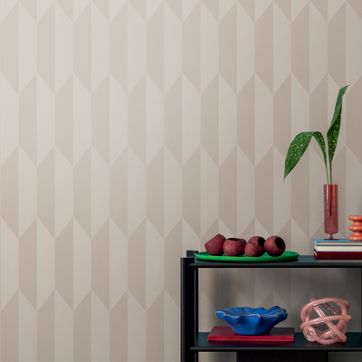 COSMOLIVING Papier peint intissé Graphic groove Blanc