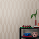 COSMOLIVING Papier peint intissé Graphic groove Blanc
