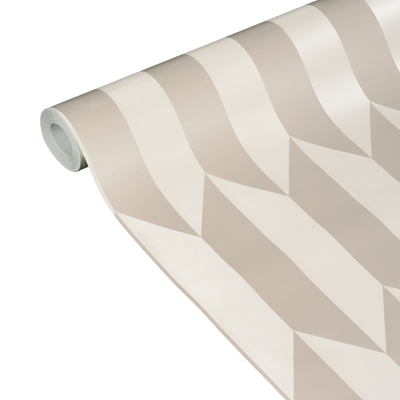 COSMOLIVING Papier peint intissé Graphic groove Blanc Satiné