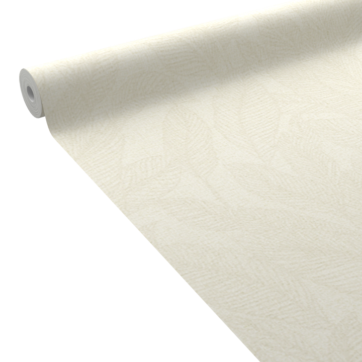 COSMOLIVING Papier peint intissé Golden fern Blanc chaud