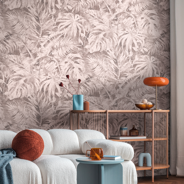 CosmoLiving Papier peint panoramique L PALMA PINK 159 x 280 cm