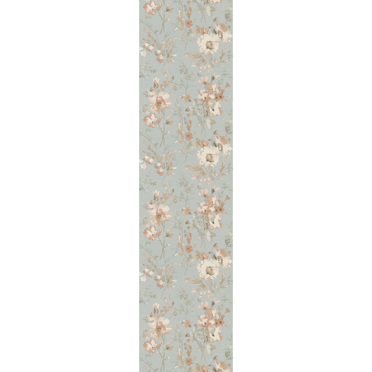 COSMOLIVING Papier peint intissé Petal poetry Bleu azurin et rose poudré