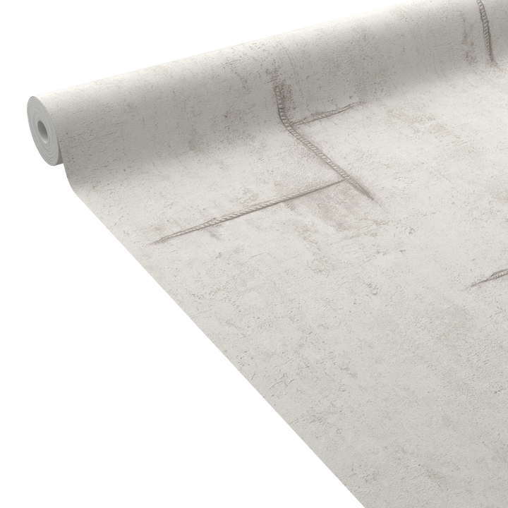 COSMOLIVING Papier peint intissé Graphite groove Blanc grisé