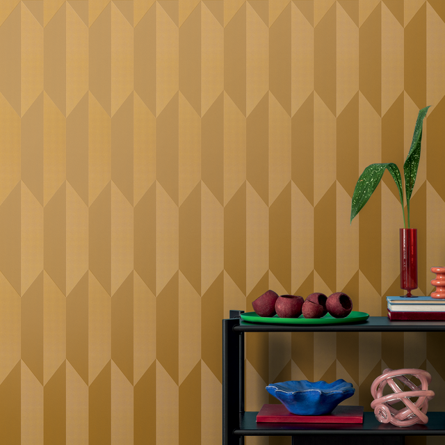 CosmoLiving Papier peint intissé GRAPHIC GROOVE doré