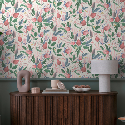 COSMOLIVING Papier peint intissé Still bloom Multicolore