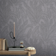 COSMOLIVING Papier peint intissé Golden fern Gris acier