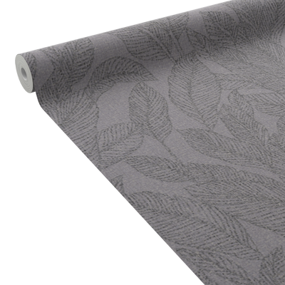 COSMOLIVING Papier peint intissé Golden fern Gris acier