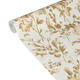 COSMOLIVING Papier peint intissé Petal poetry Blanc et doré Trame