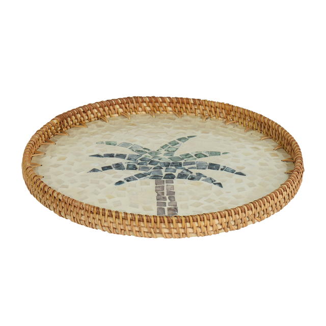 Plateau décoratif PALMERA coloris beige