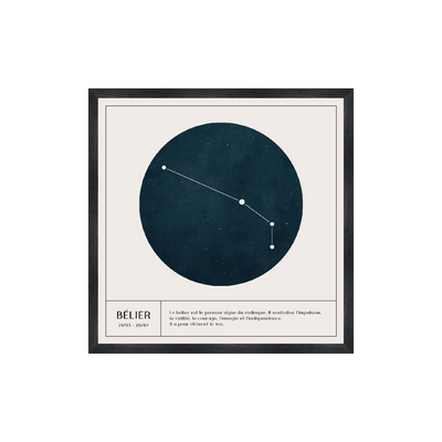 4MURS Tableau Astro belier Blanc