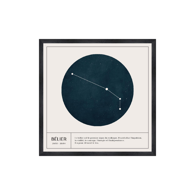 4MURS Tableau ASTRO BELIER coloris blanc