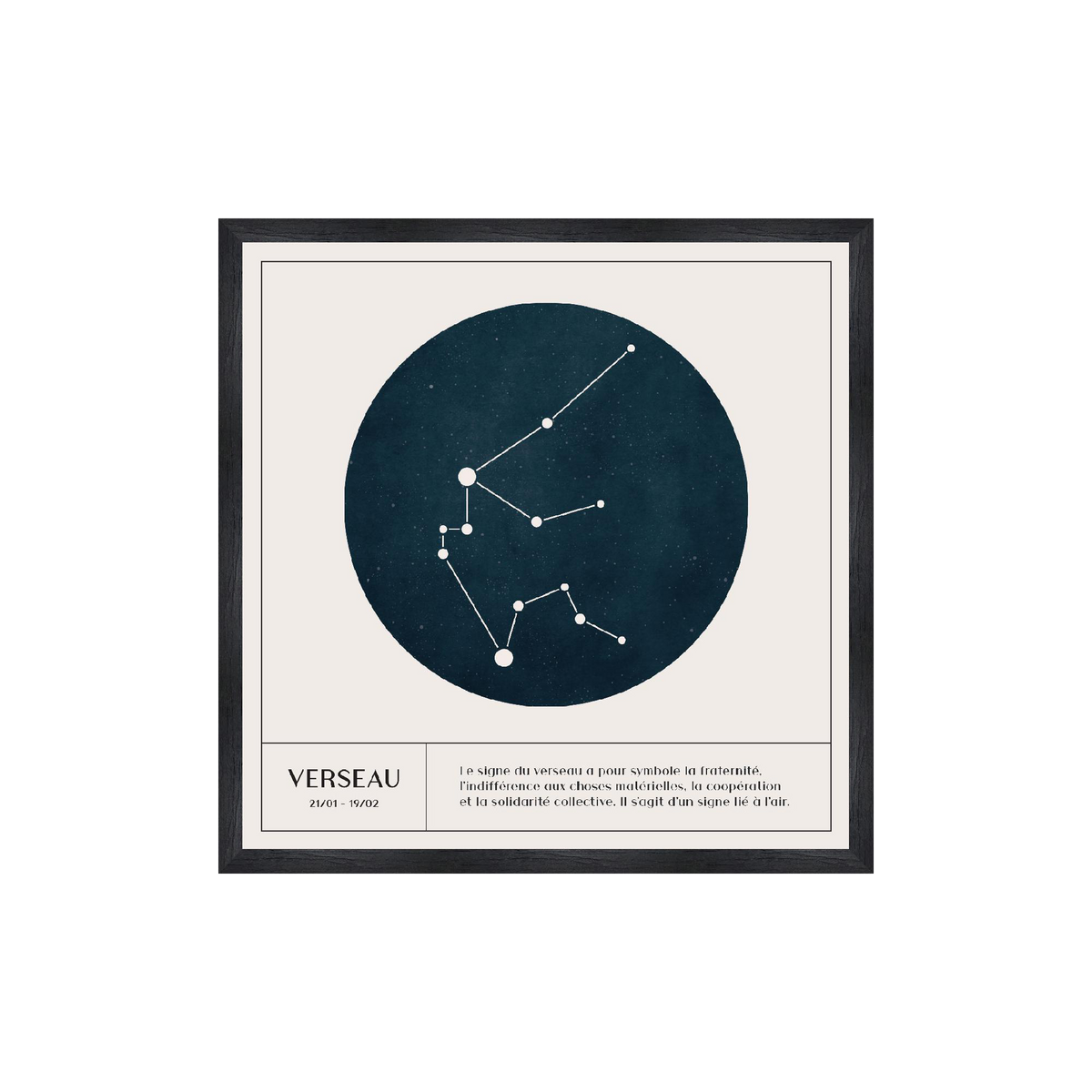 4MURS Tableau Astro verseau Blanc