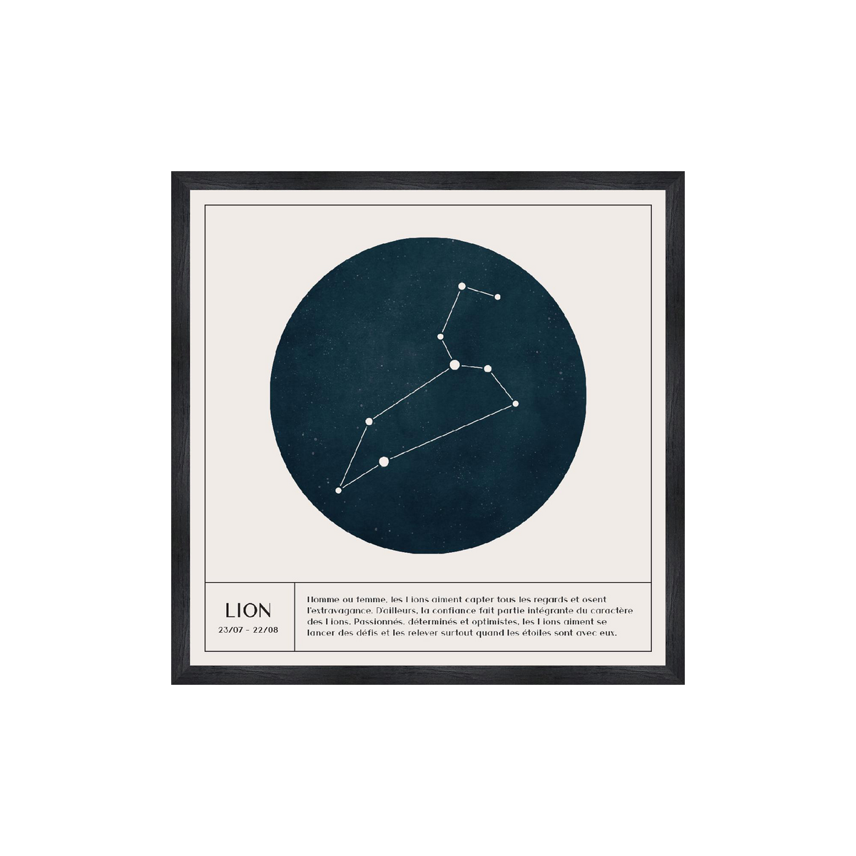 4MURS Tableau Astro lion Blanc