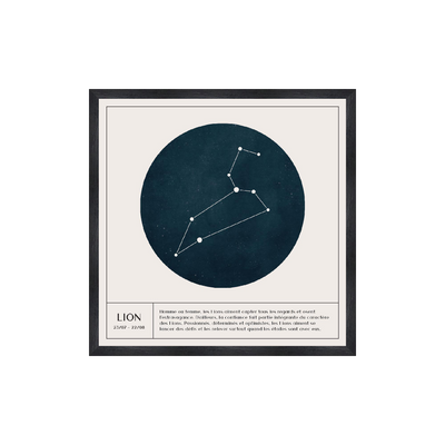 4MURS Tableau Astro lion Blanc