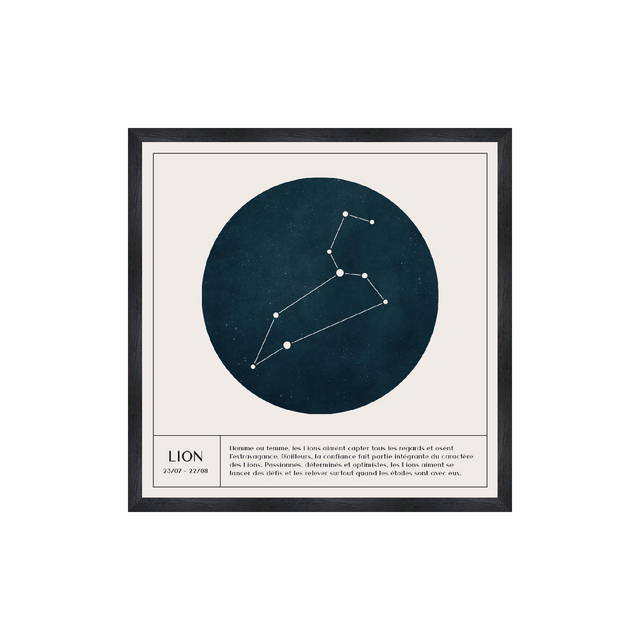 4MURS Tableau ASTRO LION coloris blanc