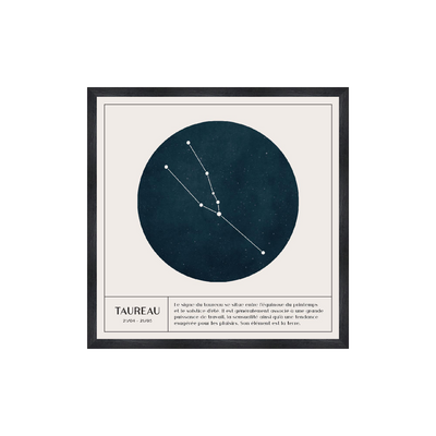 4MURS Tableau Astro taureau Blanc