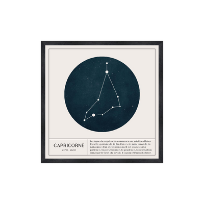 4MURS Tableau Astro capricorne Blanc