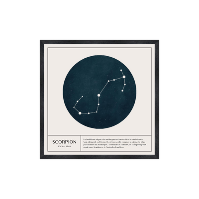 4MURS Tableau Astro scorpion Blanc