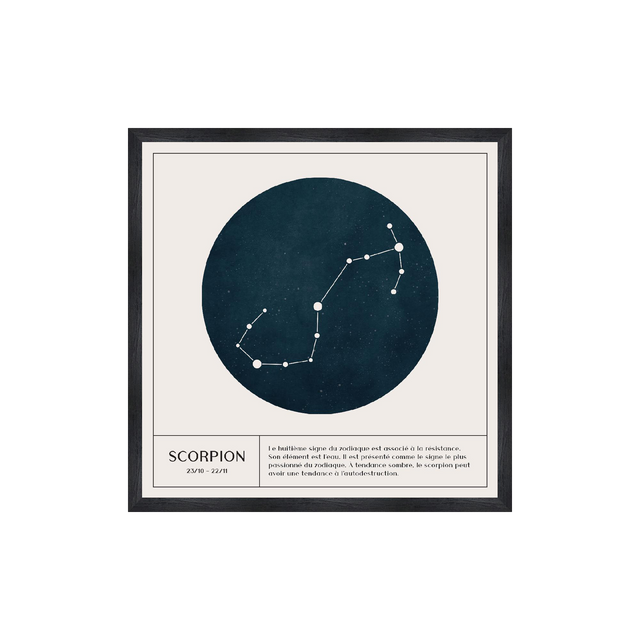 4MURS Tableau ASTRO SCORPION coloris blanc