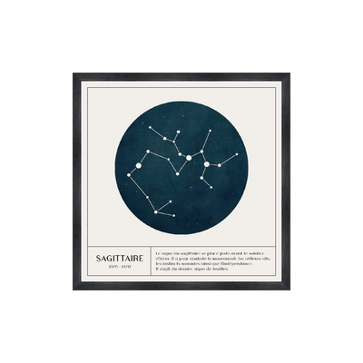 4MURS Tableau Astro sagittaire Blanc