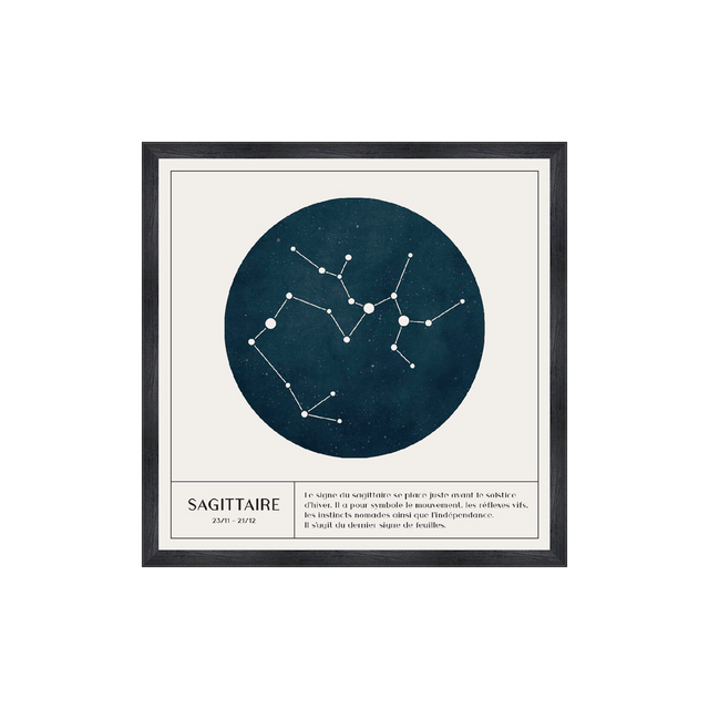 4MURS Tableau ASTRO SAGITTAIRE coloris blanc