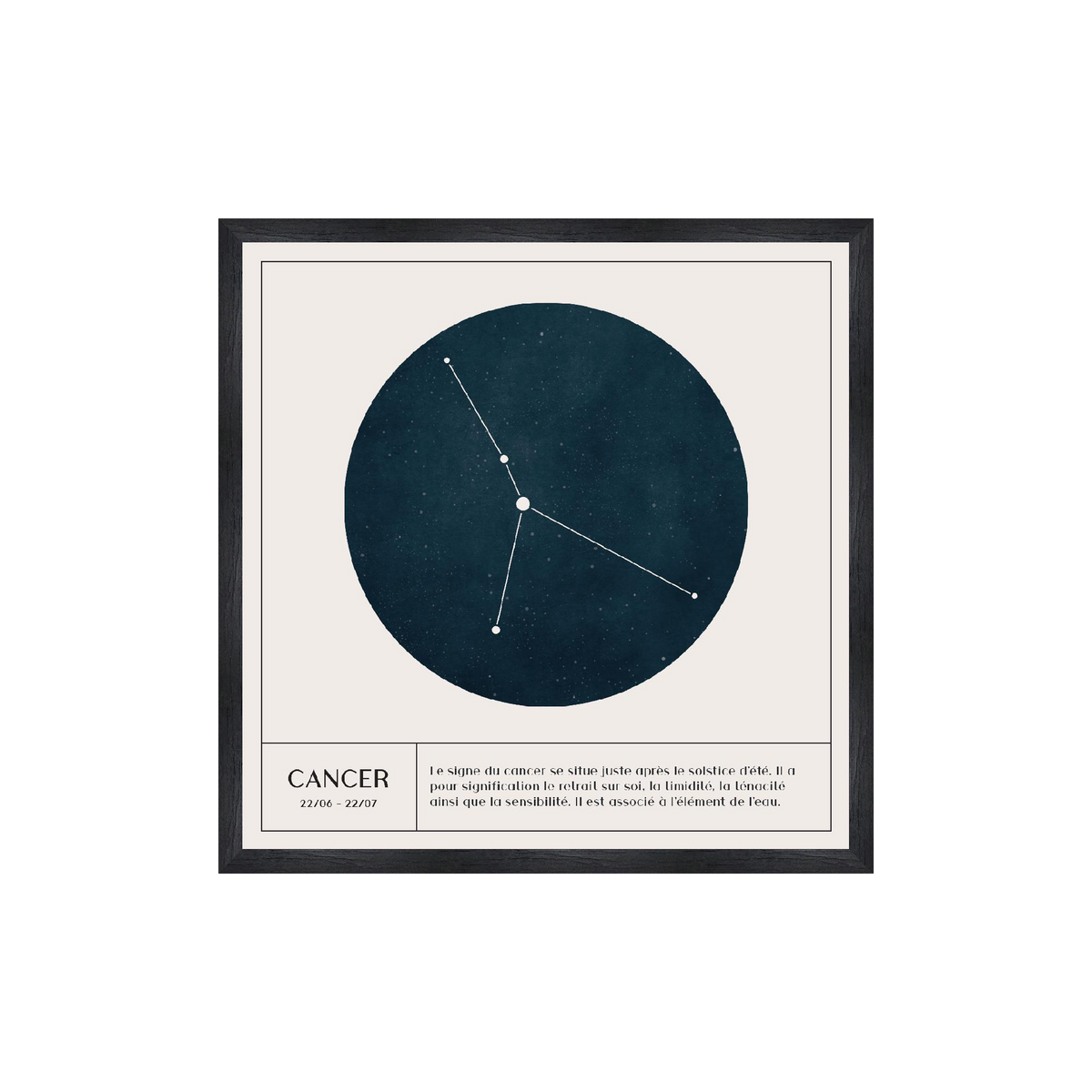 4MURS Tableau Astro cancer Blanc