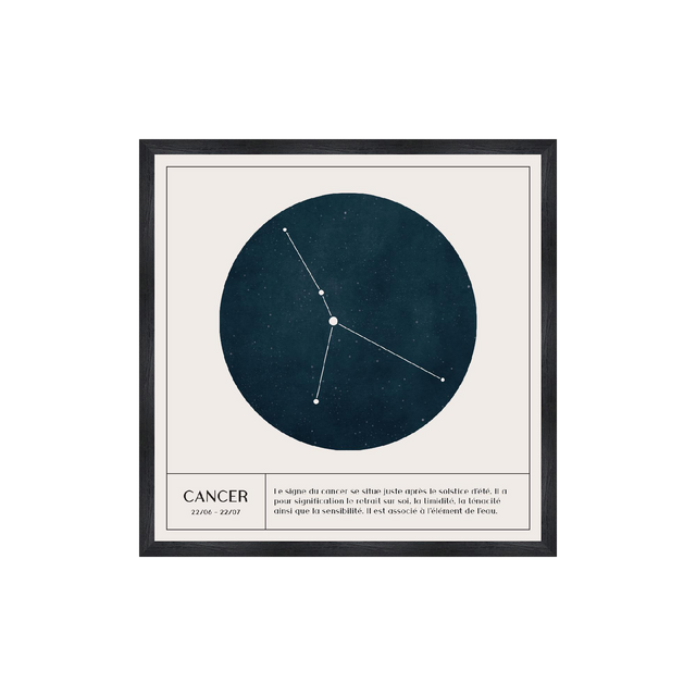 4MURS Tableau ASTRO CANCER coloris blanc