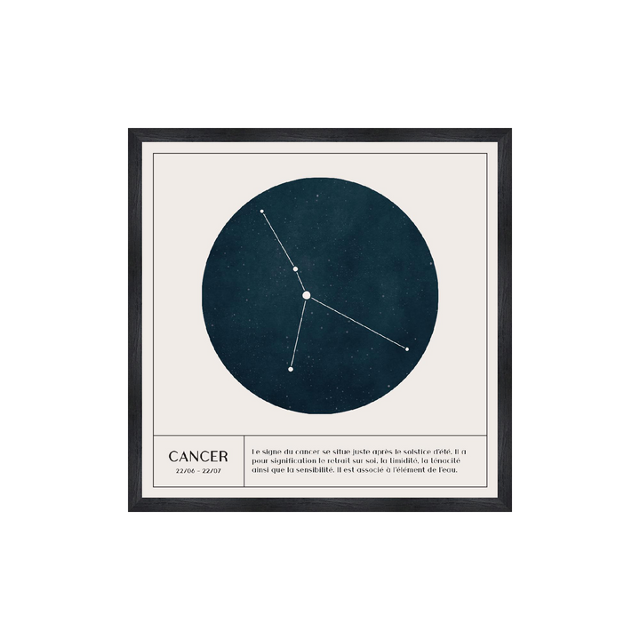 4MURS Tableau Astro cancer Blanc