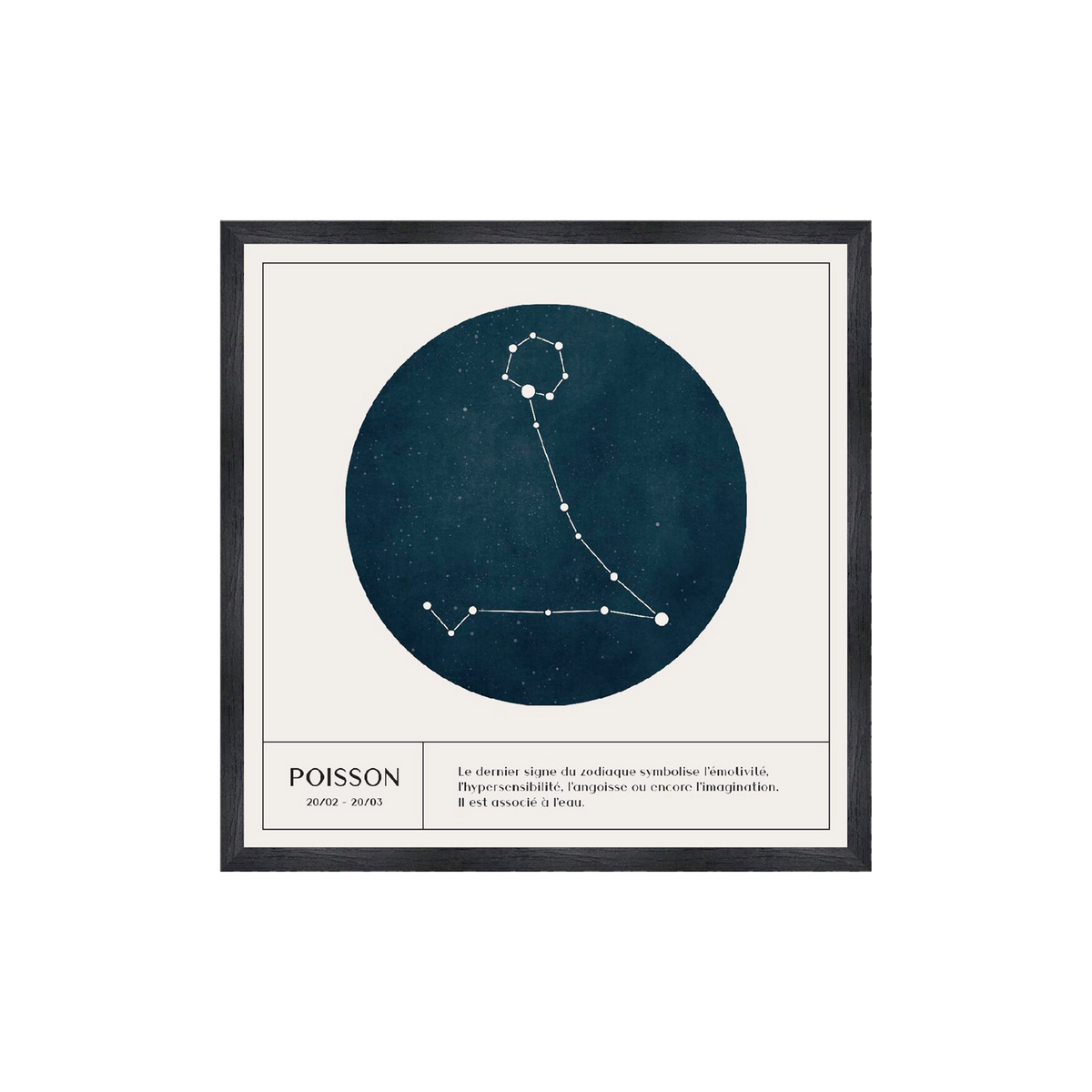 4MURS Tableau Astro poisson Blanc