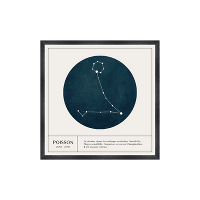 4MURS Tableau Astro poisson Blanc