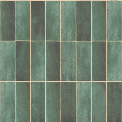 4MURS Papier peint intissé Zellige Vert bouteille
