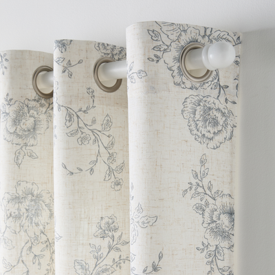 Rideau Jeanne Gris bleuté