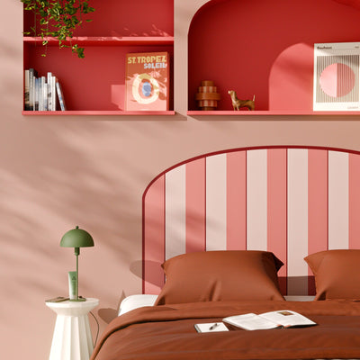 4MURS Papier peint intissé tête de lit Lina mattina Rose macaron Mat