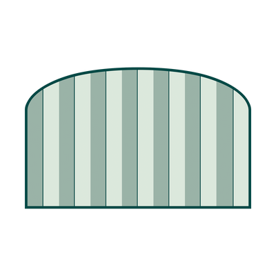 4MURS Papier peint intissé tête de lit Lina mattina Vert-de-gris Mat