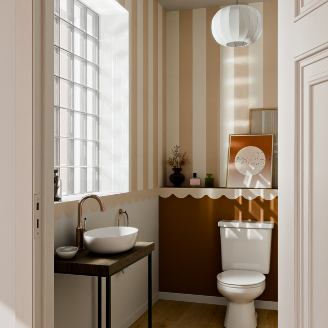 4MURS Frise intissée pré-encollée LINA ONDULA coloris nude