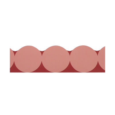 4MURS Frise intissée pré-encollée Lina bulla Vieux rose et rouge grenade Lisse