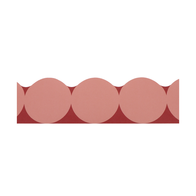 Frise intissée pré-encollée LINA BULLA vieux rose et rouge grenade