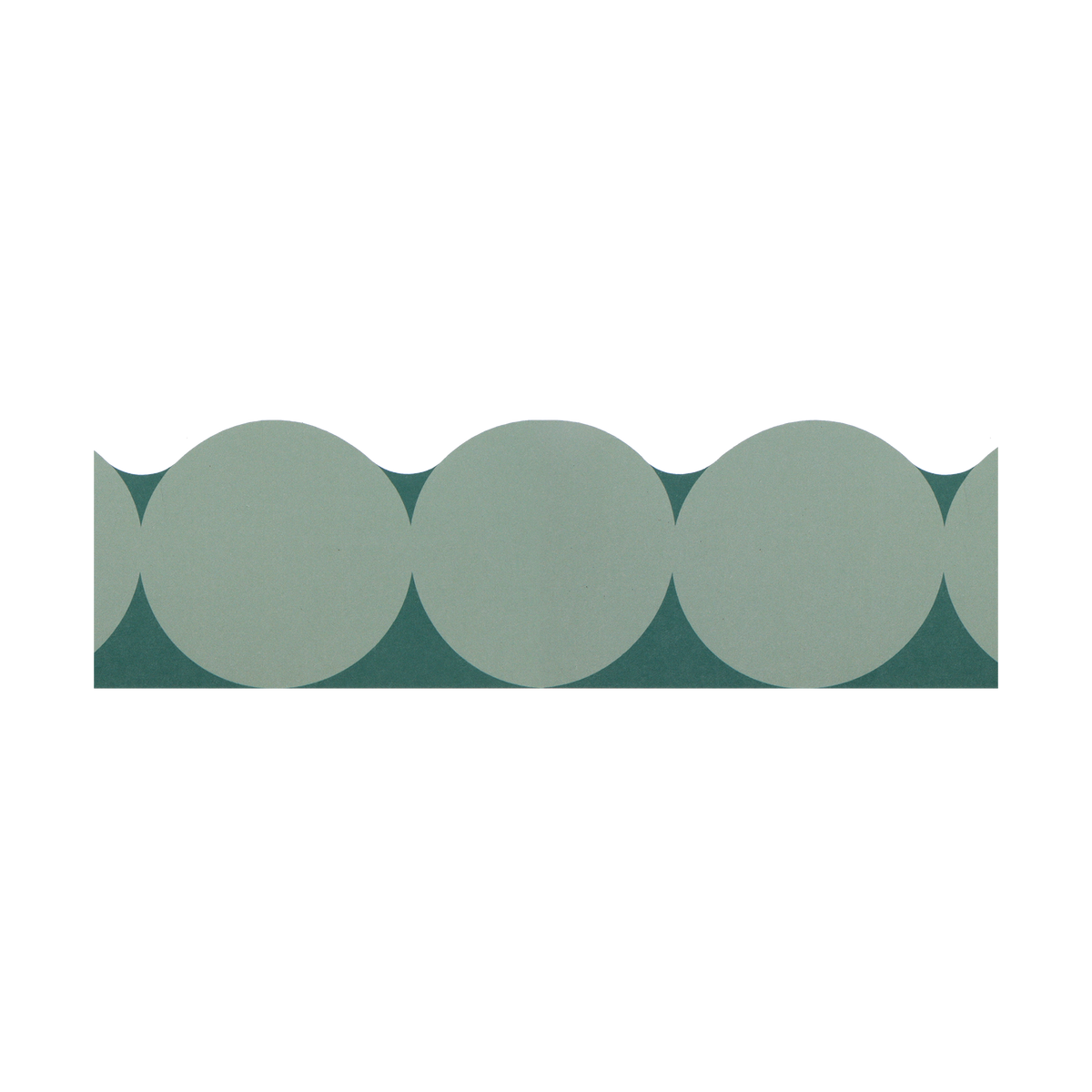 4MURS Frise intissée pré-encollée Lina bulla Vert de gris et vert sapin Lisse