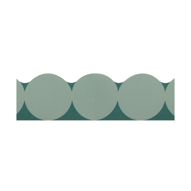 Frise intissée pré-encollée LINA BULLA vert de gris et vert sapin