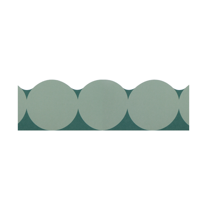 4MURS Frise intissée pré-encollée Lina bulla Vert de gris et vert sapin Lisse