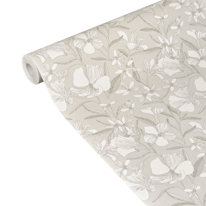 Papier peint intissé Sonia Beige naturel Mat