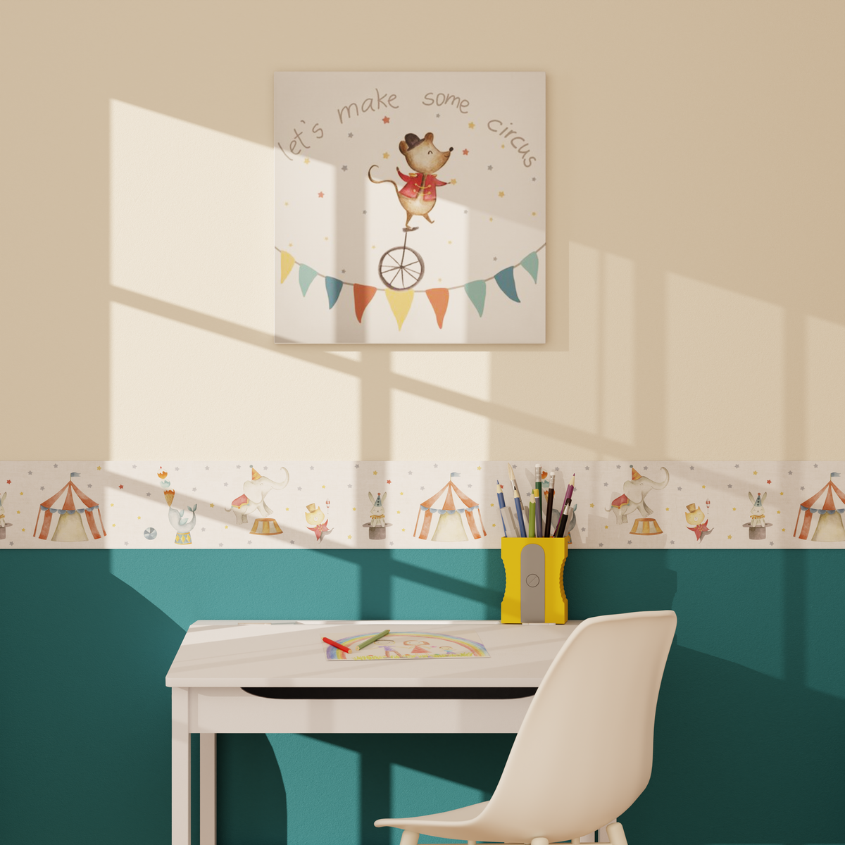 Toile imprimée Circus Multicolore