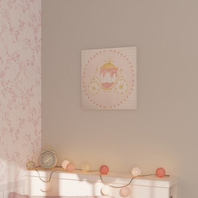 Toile imprimée Rosaly carosse Rose poudré