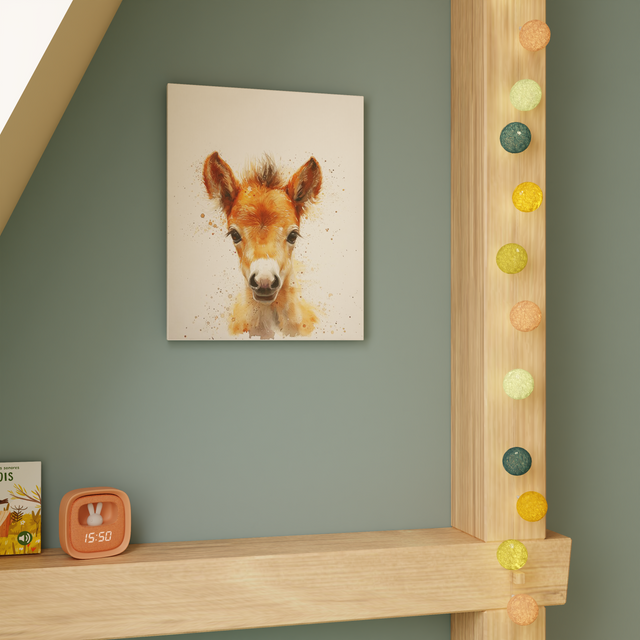 Toile imprimée BABY HORSE 40 x 50 cm