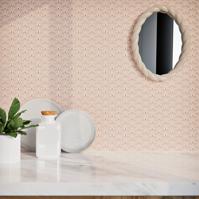 Papier peint intissé Daisy Rose poudré