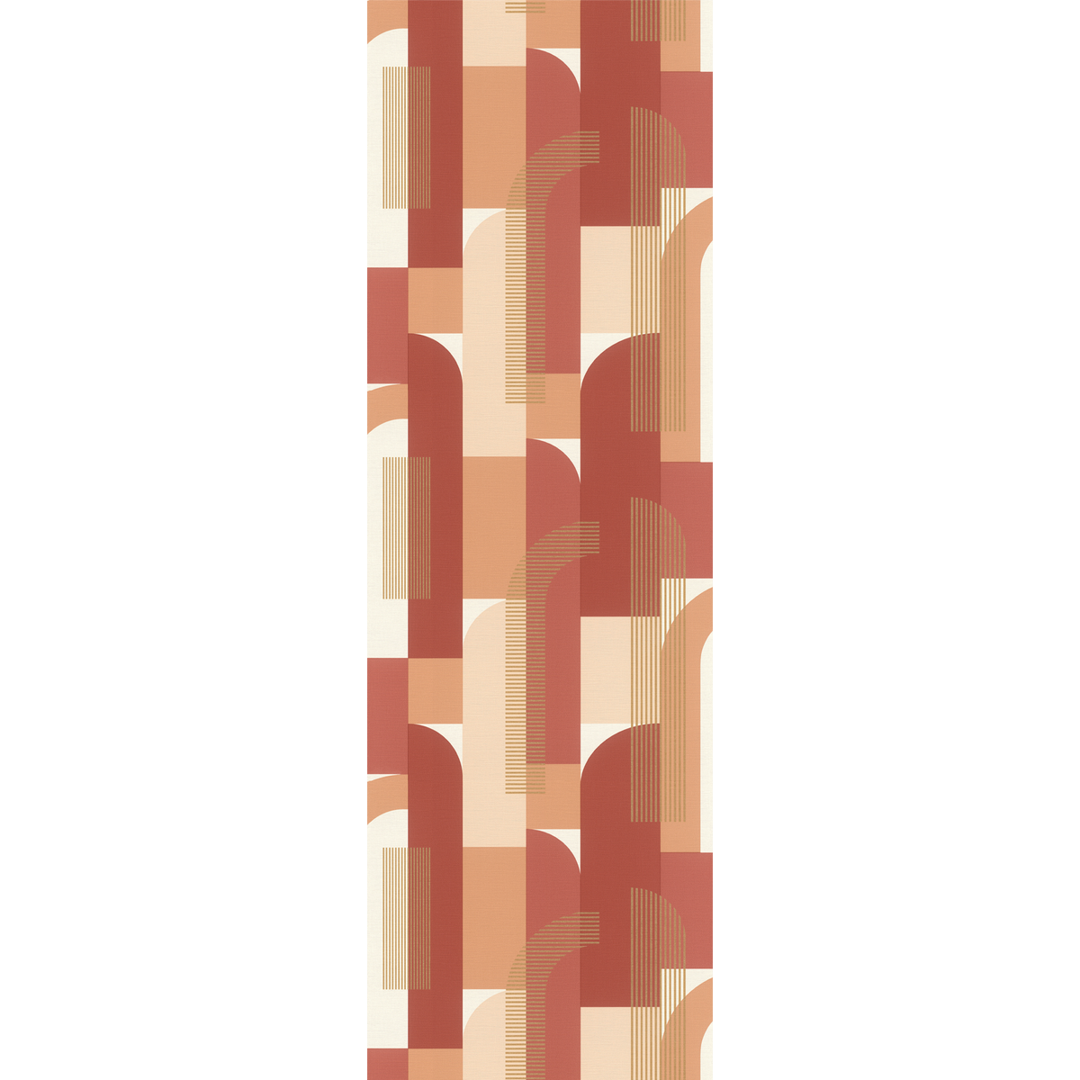 Papier peint intissé Lukas Terracotta et doré