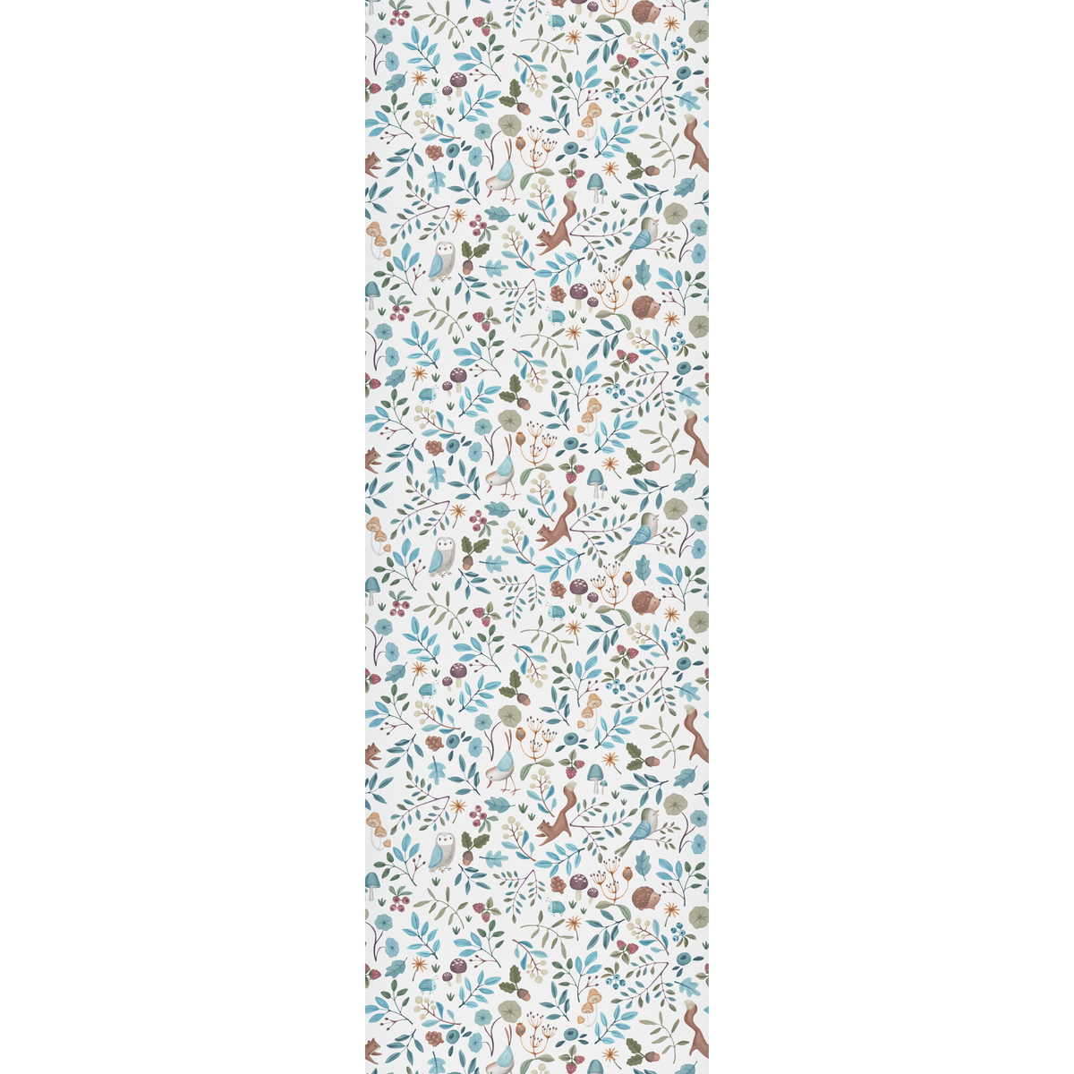 LITTLE DUTCH Papier peint intissé Forest wonders Blanc et bleu ciel