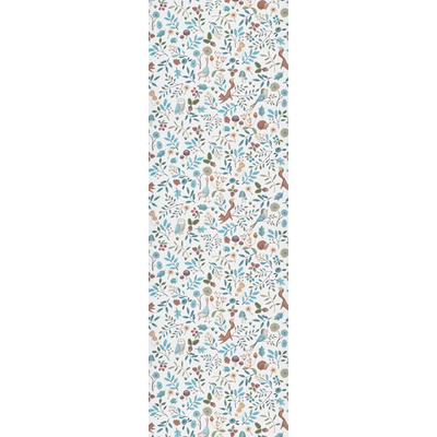 LITTLE DUTCH Papier peint intissé Forest wonders Blanc et bleu ciel